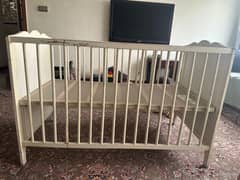 Ikea used baby cot / crib / bed along with foam for sale in Islamabad