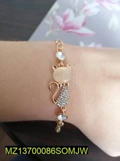 Alloy Rose Gold Plated Opal Cat Bracelet