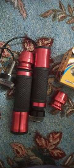 Bike fancy metal handle grip for sale with led light included