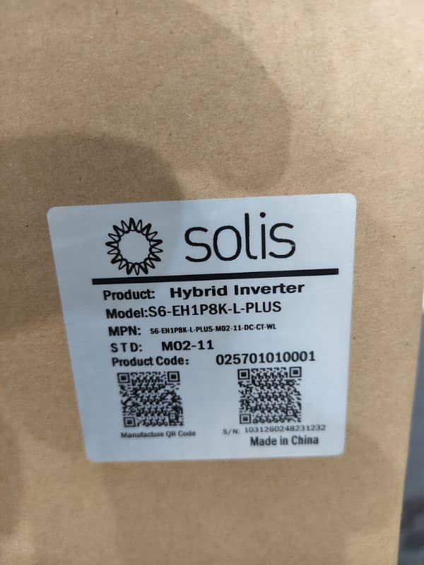 Solis 8kw plus model brand new inverter . 5year waeenty 1