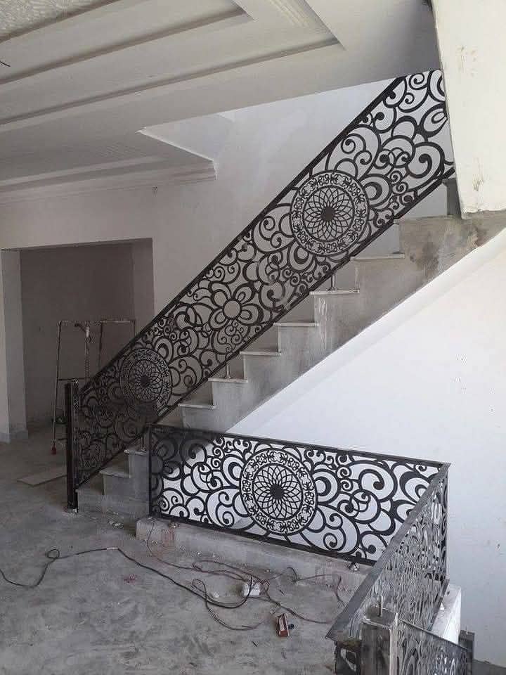 CNC Design/Safety Grill /Laser Cut/-Grills-Main Gate -Wrought iron-Cnc 1