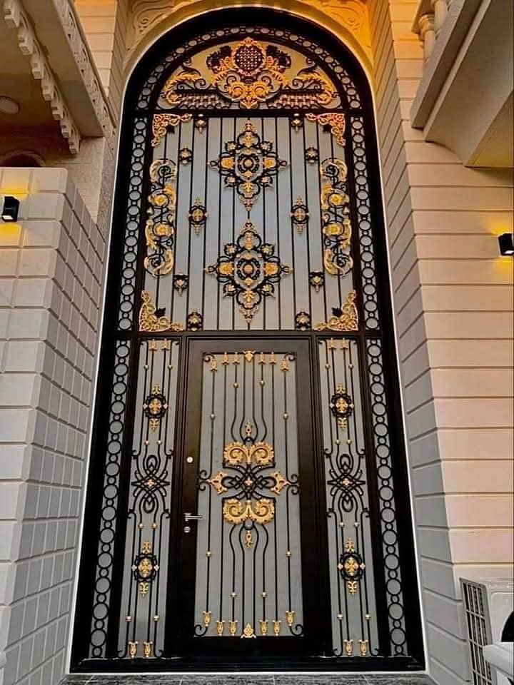 CNC Design/Safety Grill /Laser Cut/-Grills-Main Gate -Wrought iron-Cnc 16