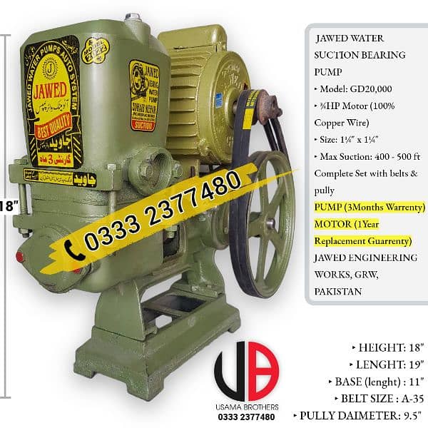 Water suction donkey pump motor monolock 2