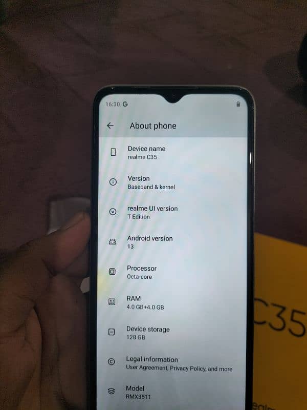 realme c35 4+128 03084405389 call wtsp 2