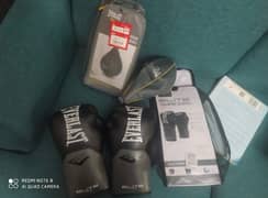 training gloves and punching bag Everlast