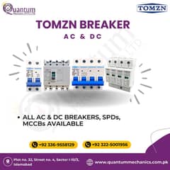 Tomzn AC DC Breaker SPD MCB MCCB complete range