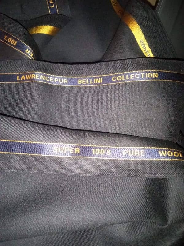 Lawrencepur Suiting Fabric. Plain Black Super 100s Bellini Suiting. 2