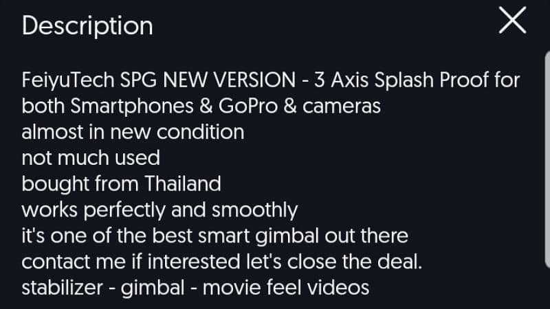 Best Gimbal -FeiyuTech SPG-3 Axis Splash Proof for both phones & GoPro 5