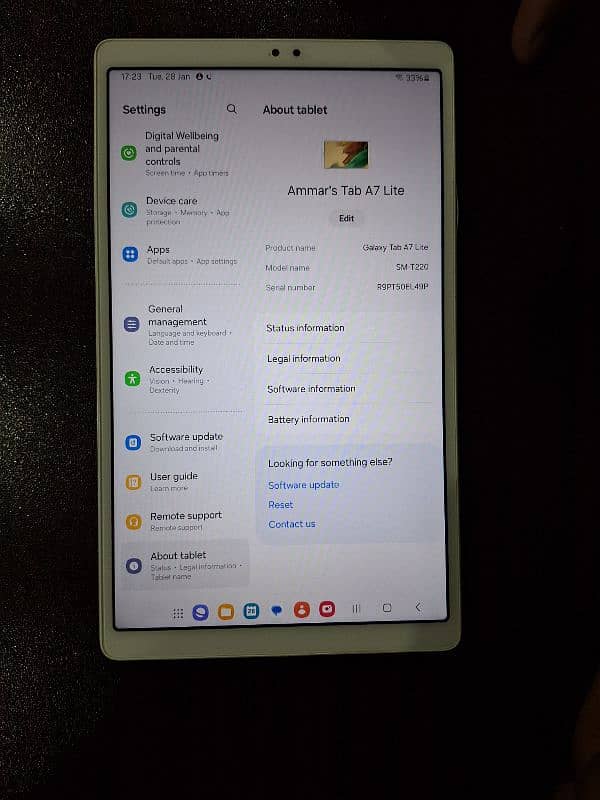 samsung galaxy tab A7 lite 5