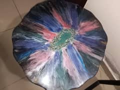 Epoxyresin coffee Table ,24 inches diameter