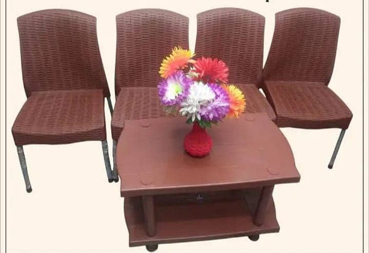 Rattan Chairs -Mega Moulded Plastic Rattan Chairs-Plastic Chair &table 9