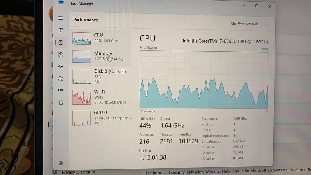 HP Elite book 830 G6 Core i7 8th generation 16/512 4