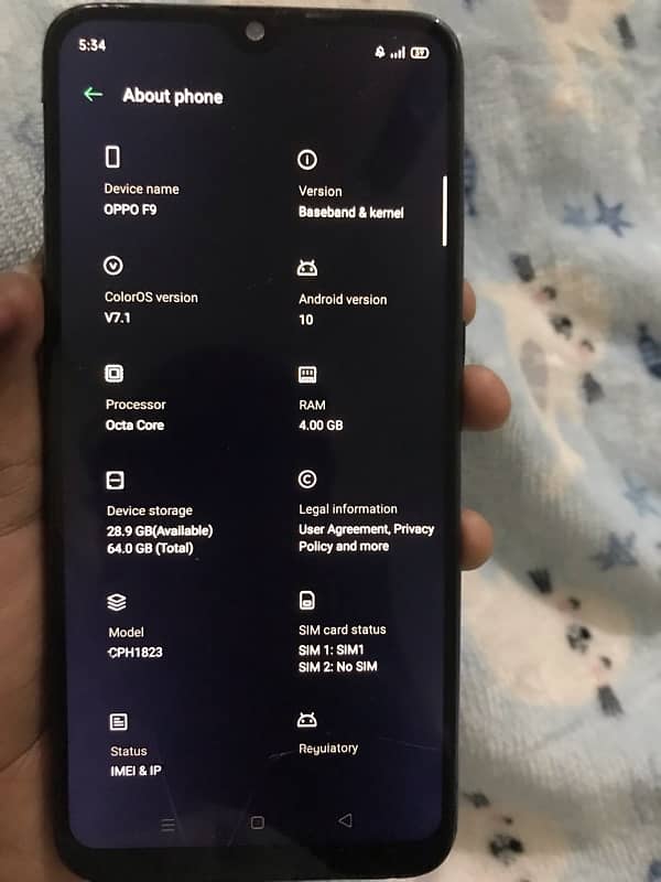 Oppo F9 for sale 4