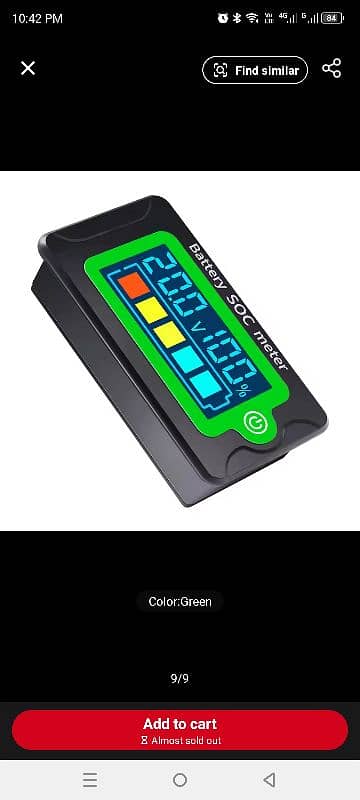 SOC Meter Battery Capacity Indicator car DC Voltmeter 8-100V Lead Ac 9