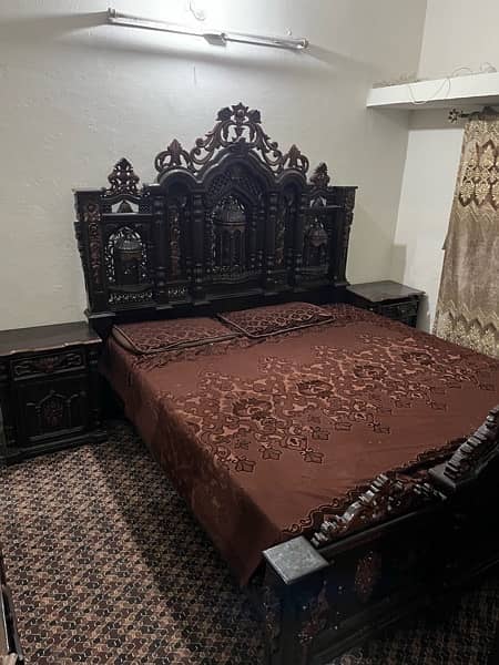 Chinioti shesham wooden bed 1