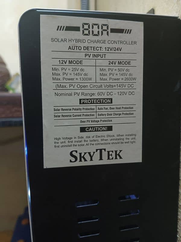 Skytek mppt hybrid controller 80 amp just fue days USD pv 145 1