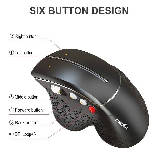 Side Wheel Wireles 2.4Hz Gaming Mouse 1