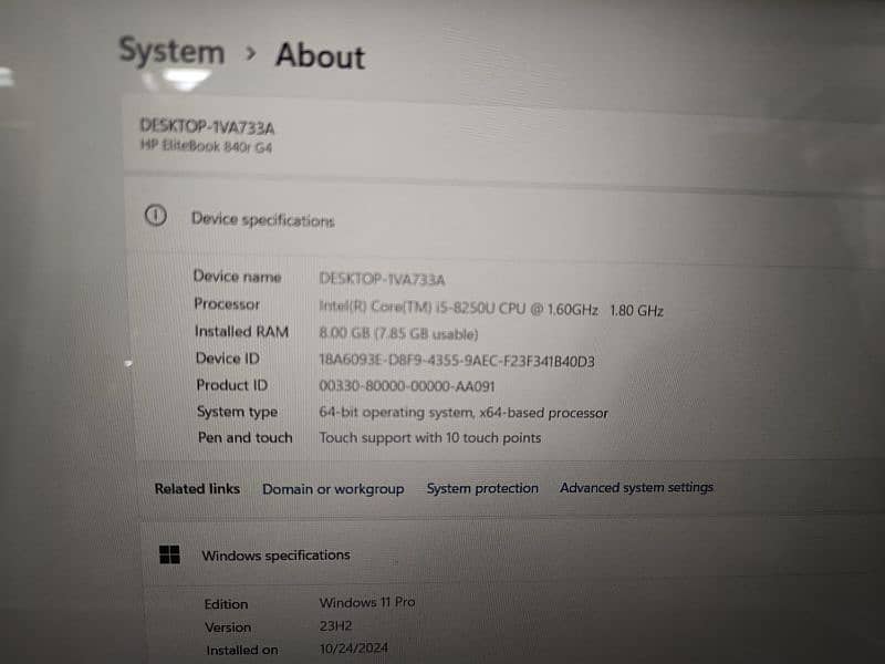 SELLING MY HP ELITEBOOK 840  GR (TOUCH ) 8