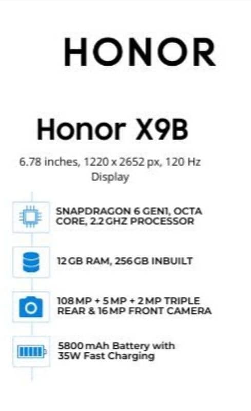 Honor x9b non pta neat condition with box charger and handree 11