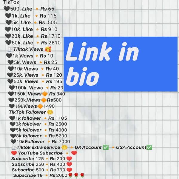 TikTok ki like view follow life app sale 0