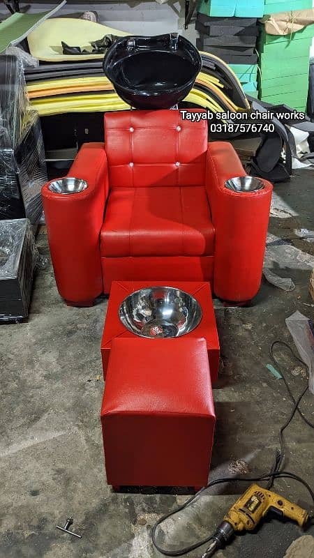 Parlour Chair/Salon Chair/Hair Wash Unit/Pedicure/Facial Bed/Trolley 6