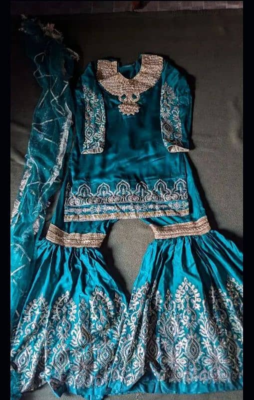 sharara with short kurti ( only one time used) 1