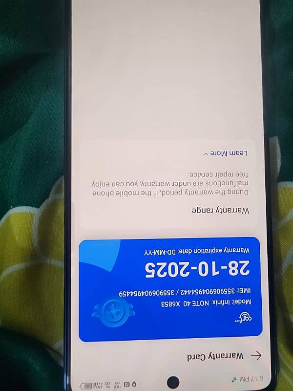 infinix note 40 9.9/10 condition with box+charger 3