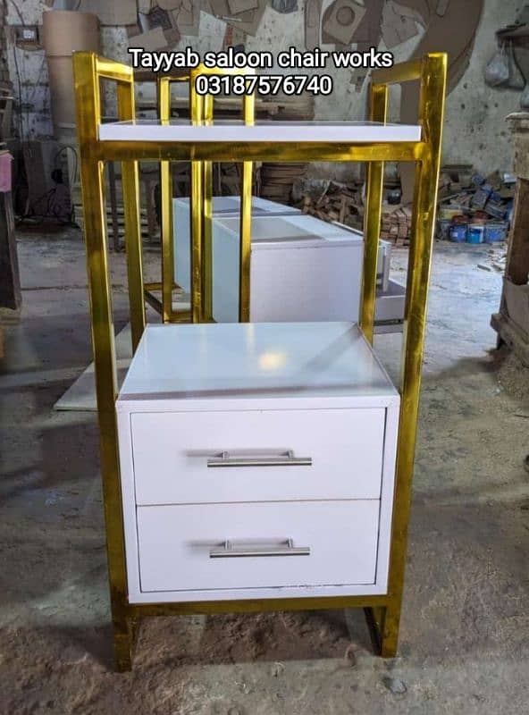 Parlour Chair/Salon Chair/Hair Wash Unit/Pedicure/Facial Bed/Trolley 7