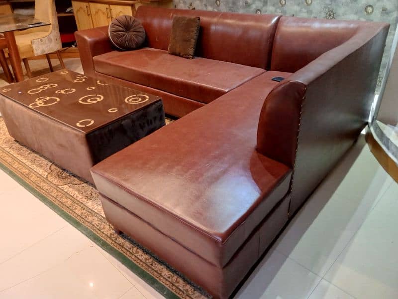 leather corner sofa plz call 03124049200 2