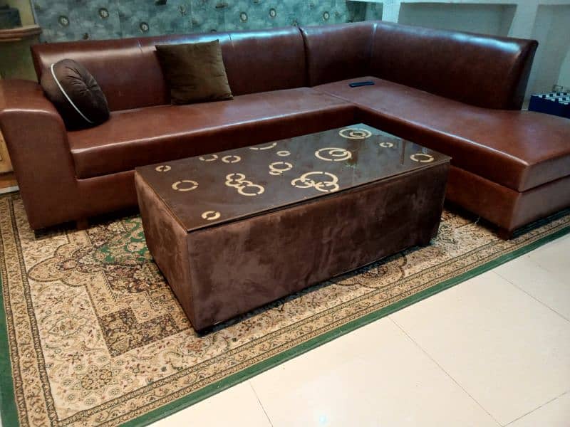 leather corner sofa plz call 03124049200 4