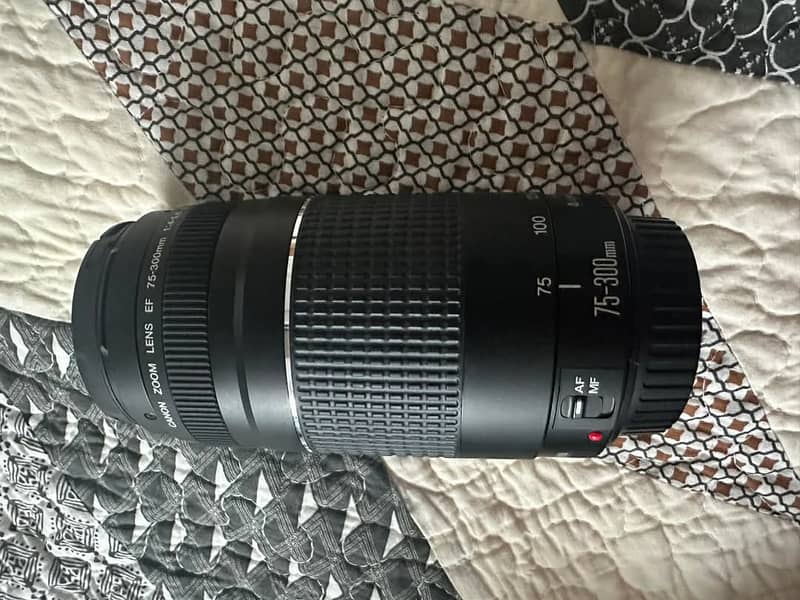 Canon 550d Dslr camera with 75_300mm lens condition 10/9 2