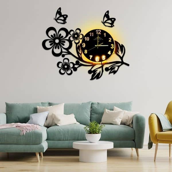 stylish flower design Analogue wall clock 1