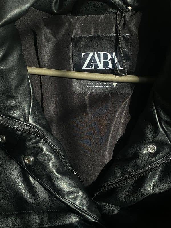 ZARA black leather jacket 2