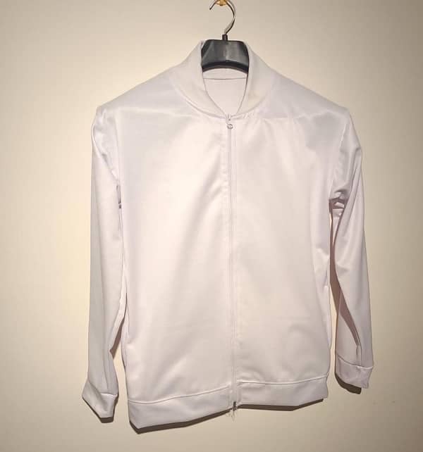 Men’s Plain Polyester Collared Jacket 1 Pc 0