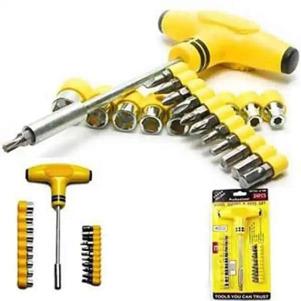 Title: " 24 Pcs Stainless Steel Screwdriver Set – Just Rs. 999! 1