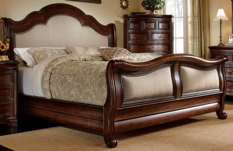 bed set pure wood / luxury bed 9