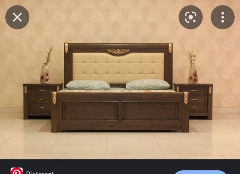 bed set pure wood / luxury bed 13