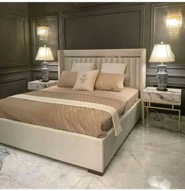 bed set pure wood / luxury bed 15