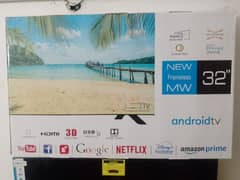 32 inch smart android led frameless new