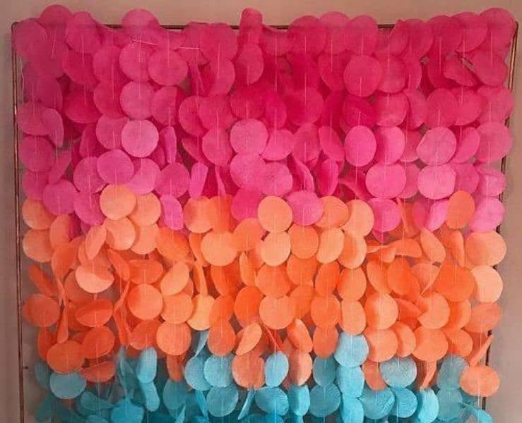 Tissue Paper Circle Garland 1