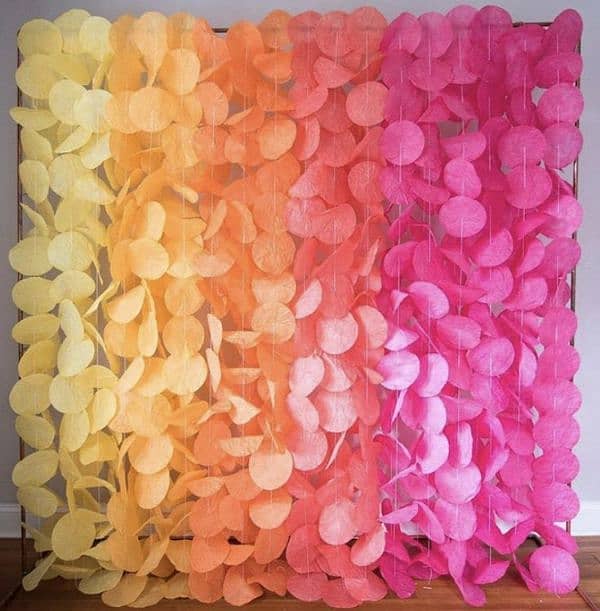 Tissue Paper Circle Garland 3