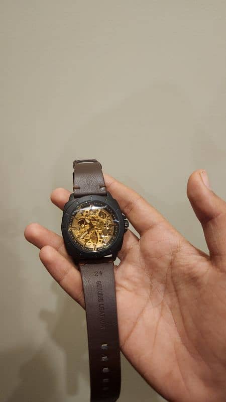 Fossil original  Privateer Sport Mechanical Brown Leather Watch 0