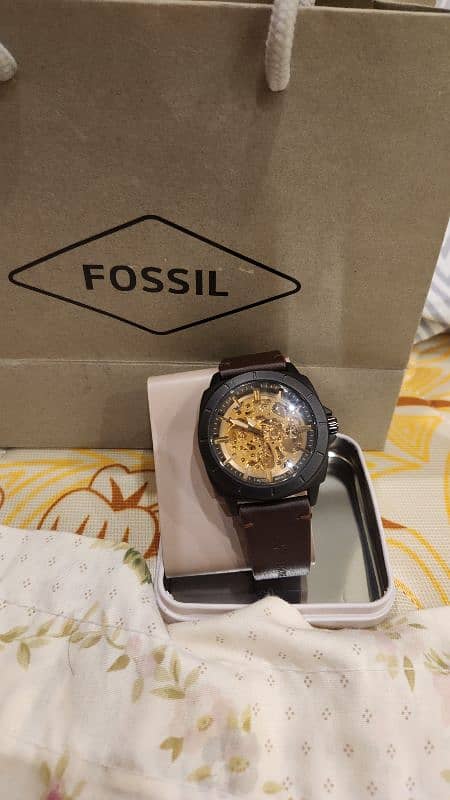 Fossil original  Privateer Sport Mechanical Brown Leather Watch 2