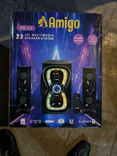 Amigo RB-02 2.1 CH MULTIMEDIA SPEAKER SYSTEM | Power Woofer 6.5 inch