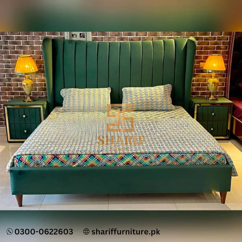 Double Bed | Wooden Bed | Solid Bed | Bed Set 5