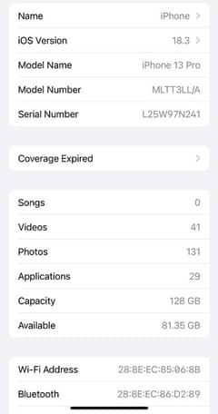 I phone 13 pro factory unlock model LL/A 4 month sim working available