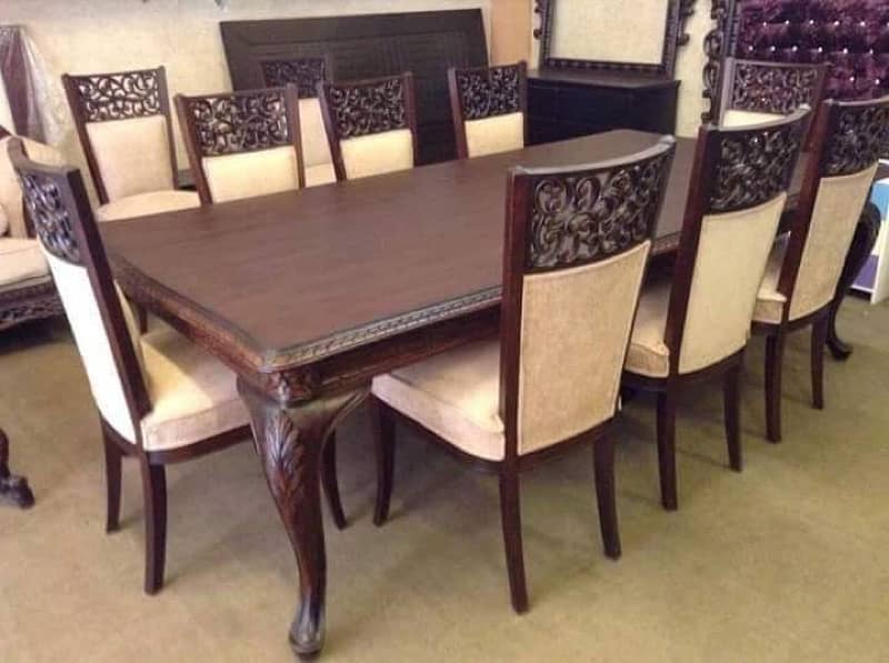 Dining Table with 8 chair 10