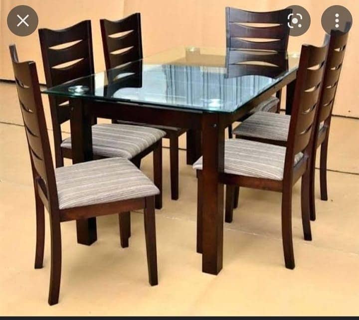 Dining Table//6,8 Chair Dining//Wooden(top Glass)Dining//Dining Set 9