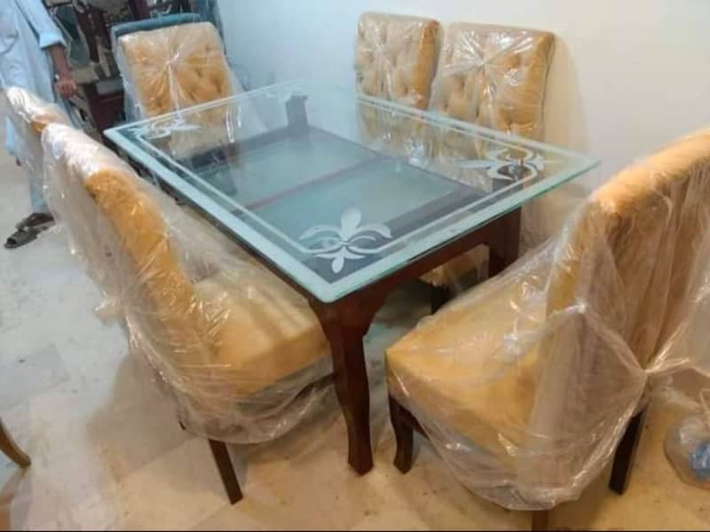 Dining Table//6,8 Chair Dining//Wooden(top Glass)Dining//Dining Set 19