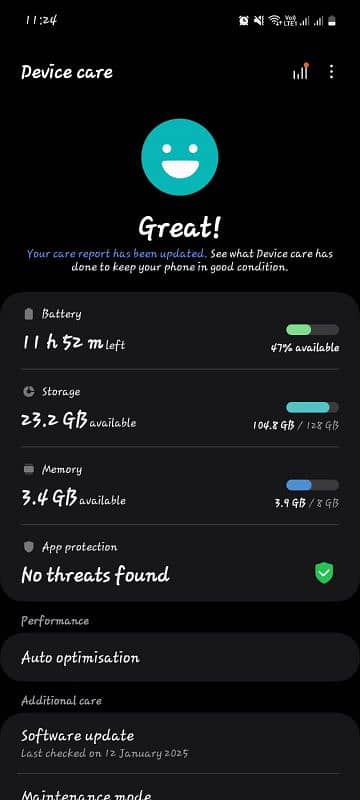 Samsung Galaxy A52.8 /128 panel change 2